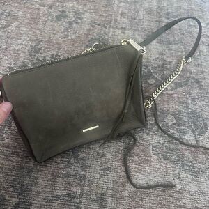 Olive green suede shoulder / cross body bag Rebecca Minkoff
